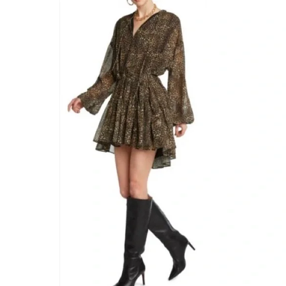 Willow | Dresses | Super Cute Willow Emma Tiered Chiffon Long Sleeve  Minidress Sheer Lined Xs | Poshmark